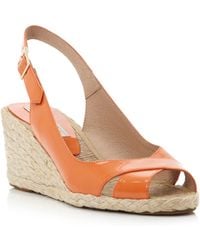 Pied A Terre Lata Cross Vamp Slingback Wedge Shoes - Lyst