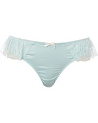 Therapy Lace Overlay Thong - Lyst