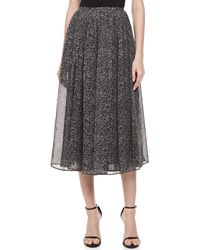 Michael Kors Herringbone Chiffon Dance Skirt - Lyst