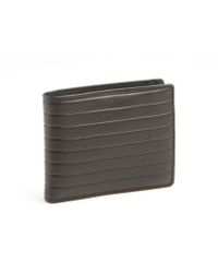 Joseph Abboud Black Stripe Embossed Leather Passcase Wallet - Lyst