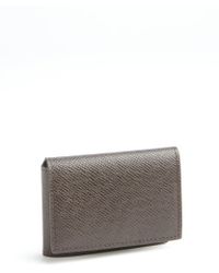 Joseph Abboud Brown Caviar Leather Flap Pocket Wallet - Lyst