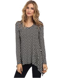 Karen Kane Printed Handkerchief Tee - Lyst