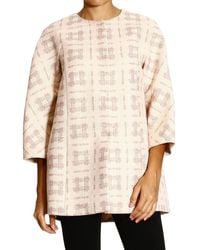 RED Valentino Senza Collo Lana Check Lurex - Lyst