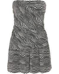 Balmain Printed Ruched Silk Crepe De Chine Playsuit - Lyst