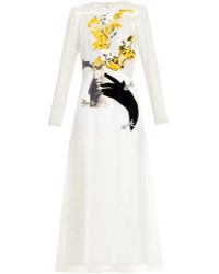 Carven Embellished Silk-Organza Dress - Lyst
