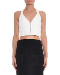 A.L.C. Bea Zip-Front Cropped Top - Lyst