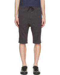 Robert Geller Slate Grey Acquacord Shorts - Lyst