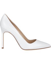 manolo blahnik bb pump white