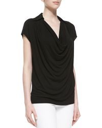 Michael Kors Crepe Jersey Cowl Top - Lyst