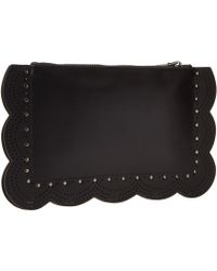 BCBGMAXAZRIA Scalloped Zip Top Clutch - Lyst