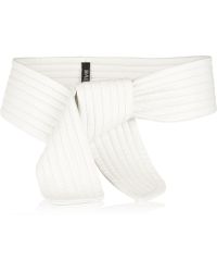 Balmain Ribbed Leather Belt - Lyst