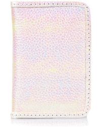 Topshop Metallic Oyster Card Holder - Lyst