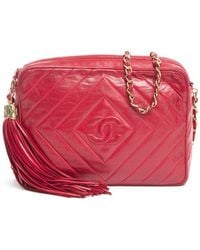 Chanel Pre-Owned Vintage Cc Tassel Camera Bag - Lyst