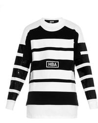 Hood By Air Illusion Lacquered-Stripe Sweatshirt - Lyst