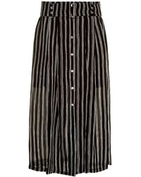 A.L.C. Mcdermott Silk-Chiffon Striped Skirt - Lyst