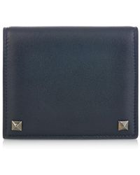 Valentino Rockstud Leather Cardholder - Lyst