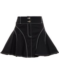 Givenchy Flared Denim Skirt - Lyst