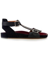 Isabel Marant Layne Suede And Leather Sandals - Lyst