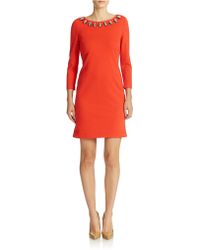 Eliza J Embellished Shift Dress - Lyst