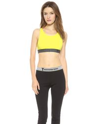 T By Alexander Wang High Density Lux Ponte Sports Bra - Acid - Lyst