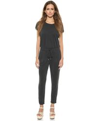 Splendid Sandwash Jersey Jumpsuit - Black - Lyst