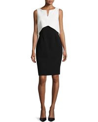 Laundry By Shelli Segal Sleeveless Colorblock Layered Dress - Lyst