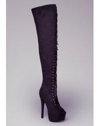 bebe lace up boots