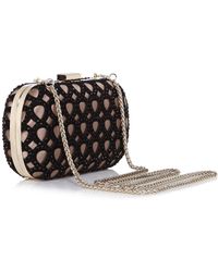 Karen Millen Cage Crystal Clutch - Lyst