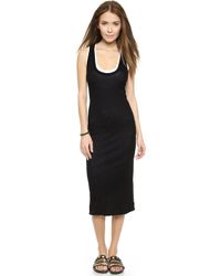 Enza Costa Bold Double Racer Dress - Black/White - Lyst