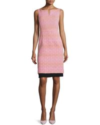 Nanette Lepore Seascape Boat-Neck Sleeveless Knit Sheath Dress - Lyst