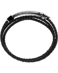 David Yurman Frontier Feather Triple-Wrap Bracelet In Black With Black Onyx - Lyst