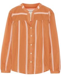 Paul & Joe Hordela Striped Cotton-Blend Blouse - Lyst