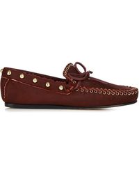 Isabel Marant Etty Suede And Shearling-Lined Flats - Lyst