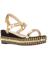 Christian Louboutin Studded Cataclou Platform Espadrilles - Lyst