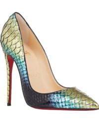 Christian Louboutin Python So Kate Pumps - Lyst