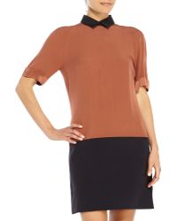 Victoria Beckham Color Block Dress - Lyst