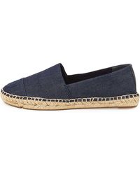 Tory Burch Denim Logo Espadrille Flat - Lyst
