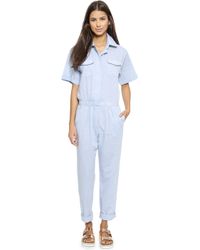 Jill Stuart Petra Chambray Jumpsuit - Sky - Lyst