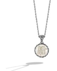 John Hardy Round Charm Pendant - Lyst
