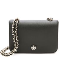 Tory Burch Robinson Adjustable Shoulder Bag - Black - Lyst
