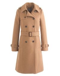 J.crew Toggle Coat in Wool Cashmere with Thinsulate in Yellow (golden