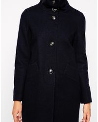Sessun Chera Wool Coat With Funnel Neck - Lyst