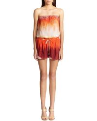 Haute Hippie Strapless Short Jumpsuit - Lyst