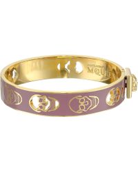 Alexander McQueen Pierced Skull Bangle - Lyst