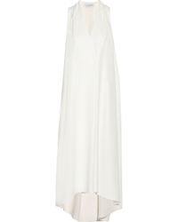 Narciso Rodriguez Asymmetric Silk-Georgette Gown - Lyst