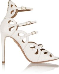 Aquazzura J'Adore Elaphe Sandals - Lyst