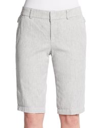Vince Side-Buckle Bermuda Shorts - Lyst