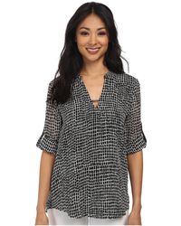 Calvin Klein L/S Print Roll Sleeve W/ Bar Hardware - Lyst