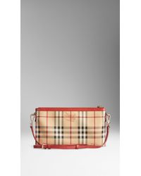 Burberry Haymarket Check Clutch Bag - Lyst