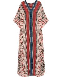 Temperley London Aponi Printed Silk-Chiffon Kaftan - Lyst